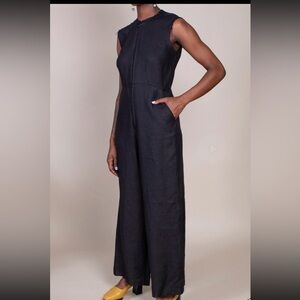 Rachel Comey Malden jumpsuit black linen size 8
